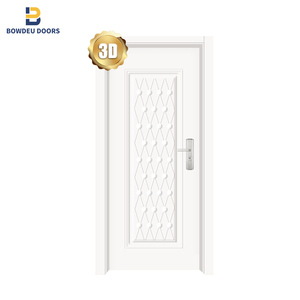 2024 nouveau style américain français entrée principale entrée intérieure insonorisée couleur blanche porte en bois pour la maison - Product Image 3