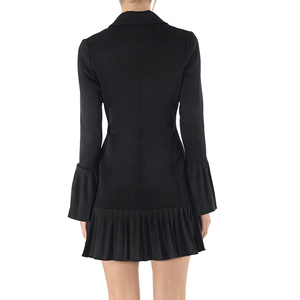 <span class=keywords><strong>Abito</strong></span> Blazer Estivo da Donna alla Moda, Casual, <span class=keywords><strong>Mini</strong></span>, a Maniche Lunghe, Doppiopetto, Aderente, con Cerniera, Ecologico - Product Image 4