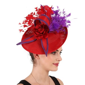 Horse Racing Festival High End Headwear Fashion Hat European American Mesh <strong>Hair</strong> Accessories Bridal Feather <strong>Hair</strong> <strong>Fascinators</strong> - Product Image 1