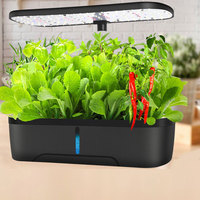 Serre de jardinage intérieure intelligente à LED pour herbes aromatiques, avec système de culture hydroponique automatique, pot de plantation
