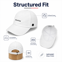 Casquette de baseball non structurée en polyester imperméable avec logo en patch de caoutchouc perforé au laser, casquette de sport à visière incurvée