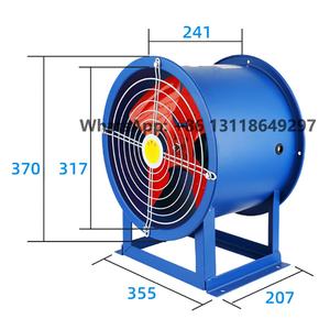 Ventilador Axial Industrial Monofásico de 120W 220V para <span class=keywords><strong>Conductos</strong></span> de Extracción, Ventilador de Alta Potencia para Extracción de Humo en Cocinas - Product Image 5