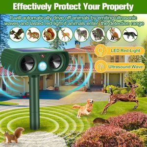 Répulsif à ultrasons rechargeable pour chiens en plastique avec détecteur de mouvement et lumières clignotantes - Product Image 2