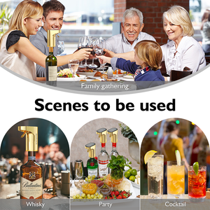 Instant Aerating Set Pourer Wine Dispenser <b>for</b> Measurer Electronic Party Lighted <b>Beer</b> Glass Drink Vacuum <b>Pump</b> Wine Dispenser - Product Image 6