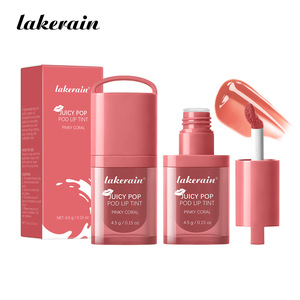 Lakerain JUICY POP POD LIP TINT Vente en gros Marque privée <span class=keywords><strong>Gloss</strong></span> à lèvres longue tenue haute brillance hydratant biologique aux peptides - Product Image 1