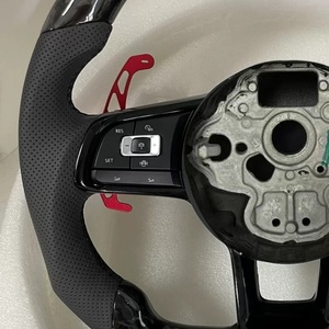 Volant en fibre de carbone forgé pour Volkswagen Jetta <span class=keywords><strong>Golf</strong></span> 7.5 <span class=keywords><strong>GTI</strong></span> MK7 MK7.5 MK5 Polo GTS GTD GTE Scirocco R Passat CC R-Line - Product Image 3