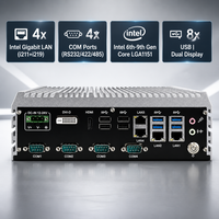 PC Mini Industri Tangguh Tanpa Kipas Dual 2.5 SSD 4K HDMI DVI Display Multi LAN Box PC untuk Visi Mesin
