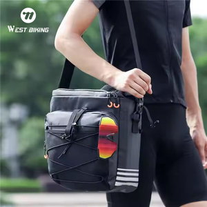 Bolsa Trasera para Bicicleta de Montaña y Carretera de Gran Capacidad de 48L, Bolsa de Alforjas para Bicicleta 3 en 1 Reflectante para Exteriores con Cubierta Impermeable - Product Image 4