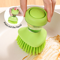Brosse de nettoyage multifonctionnelle unique pour la cuisine, outils de lavage ménagers, brosse automatique avec stockage intégré, brosse à liquide pour pot