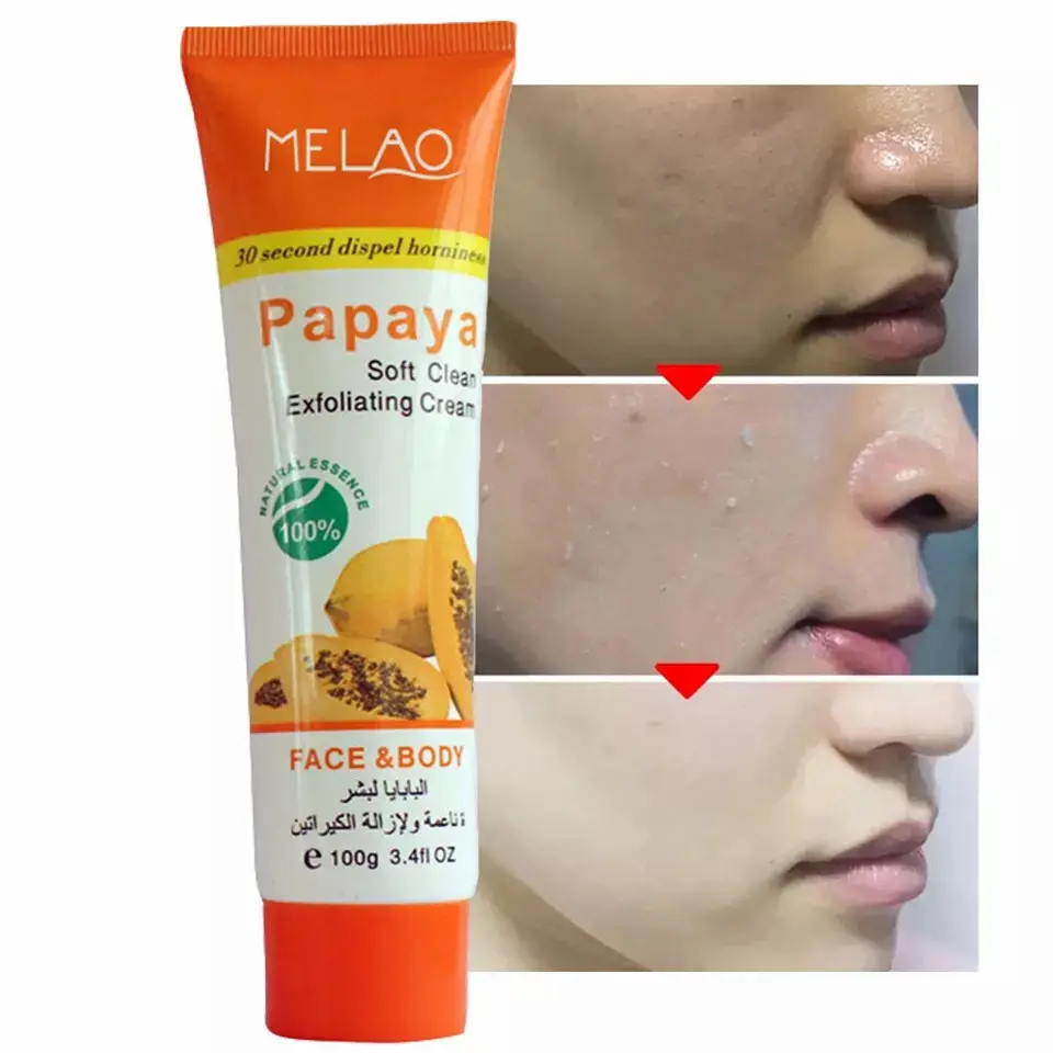 Papaya Facial Exfoliating Gel Soft Clean Cream Peeling Gel Skin Purifying Clear Pore Care Face Wash Papaya Exfoliante Gel