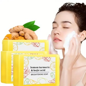Odm/oemcustom nhãn hiệu riêng Lemon & nghệ Kojic axit xà phòng rắn thanh làm trắng đốm đen loại bỏ với các thành phần khoáng chất - Product Image 3