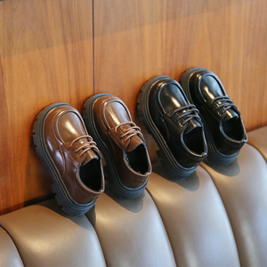 Nouvelles chaussures pour enfants à semelle épaisse, à lacets, en cuir PU, pour l'école - Product Image 2