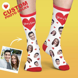 Avec Design Personnalisé Cadeaux de Saint Valentin <span class=keywords><strong>Chaussettes</strong></span> de Couple pour Hommes Valentin Conversation Coeur <span class=keywords><strong>Chaussettes</strong></span> Femmes Saint Valentin <span class=keywords><strong>Chaussettes</strong></span> - Product Image 2