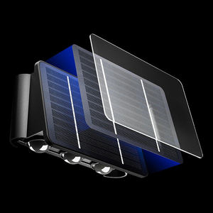 Lámpara Solar de Pared para Exteriores con Diseño Moderno, IP65 Impermeable, Decoración para el Hogar, 3 Colores de Luz, Iluminación para Jardín, Pasillo, Villas - Product Image 4