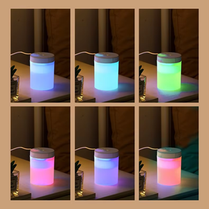 Portable 200ML USB Mini Air Humidifier with LED Lamp Essential <b>Oil</b> <b>Diffuser</b> and Humidistat for Home Bedroom Car Office Use - Product Image 2