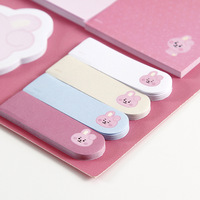 Bloc-notes de dessin animé Ins, carnet portable mignon, mini bloc-notes décoratif, notes autocollantes esthétiques, papeterie pour étudiants