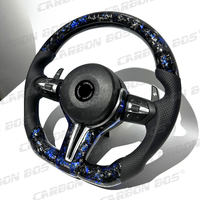 Volant en fibre de carbone forgé bleu, directement de l'usine, pour BMW G20 G38 F10 F30 F50 F31 F35 E90 E92 E45 F30 E46 X5, style personnalisé