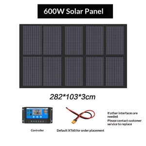 Générateur solaire monocristallin pliable 36V--600W avec charge USB, haute puissance, portable, noir - Product Image 6
