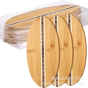 Tabla de cortar de bambú, tabla ovalada de madera para servir, para uso en la cocina y fiestas. - Product Image 5