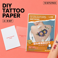 Papier de transfert pour tatouage temporaire imprimable DIY A4 vierge pour imprimante jet d'encre, autocollant de tatouage factice personnalisé pour l'art corporel