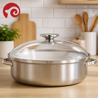 Couvercles en verre trempé High Dome G Type Sandblast Pièces de batterie de cuisine essentielles