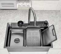 Évier de cuisine et de salle de bain Samtou, très vendu, avec fonction cascade et lave-vaisselle intégré