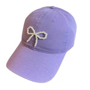 new candy color pearl soft top 6 Panel baseball cap for women Make an old Cave dad hat trucker hats trucker caps