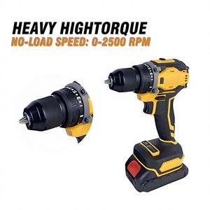 Perceuse à percussion sans fil professionnelle 21V sans balais, 2500 tr/min, avec 2 batteries au lithium pour la construction (vente en gros) - Product Image 2