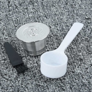 Tasse à capsule rechargeable réutilisable en acier inoxydable pour série <span class=keywords><strong>Nespresso</strong></span> avec cuillère - Product Image 1