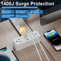 PUJIMAX US Plug Chargeur Rapide Type C Multiprise avec Usb Surge Protector Prises d'extension Prise Plate avec prise multiple