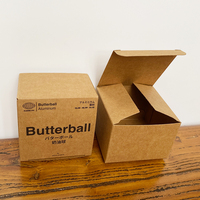 Boîte kraft carrée noire pliable personnalisée avec impression Paquet de papier kraft brun Boîtes en papier pour petits produits