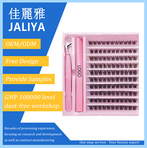 <span class=keywords><strong>Faux</strong></span> Cils Synthétiques à Greffer Segmentés – Fins, Croisés, Épais, Imperméables & Confortables avec Bande en Coton Noir - Product Image 5