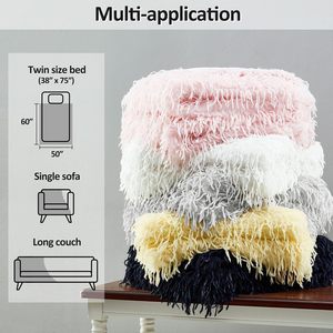 Plaid en fausse fourrure grise moelleuse et douce Zhengtai Wholesale Knit 850GSM pour canapé - Product Image 6