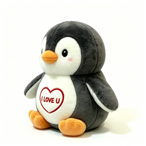 Customized adorable sitting <b>penguin</b> stuffed animal with orange beak and feet,<b>soft</b> fluffy <b>penguin</b> plush <b>toy</b> with blush cheeks - Product Image 4