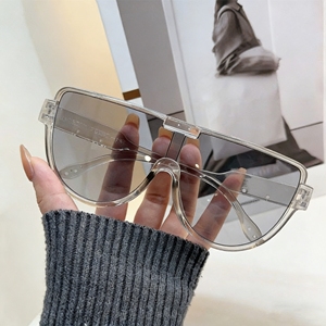 Últimas Gafas de Sol de Moda para Mujer, Montura Grande Transparente de PC, Lentes Degradadas Azules con Protección UV400, Fabricantes - Product Image 3