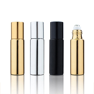 Custom Logo 10ml UV Electroplated Roller <b>Bottle</b> Portable Perfume Dispensing Cosmetic Essential Oil <b>Bottle</b> Rubber <b>Stopper</b> Sealing - Product Image 5