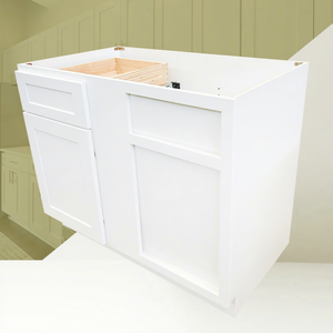 Premium Solid Wood Cabinets Factory-Direct Price White Shaker Cabinets <b>Storage</b> Base Blind <b>Corner</b> Cabinet For American Kitchen - Product Image 1