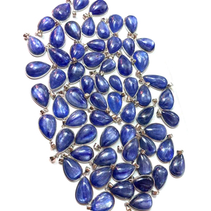 Authentique épineux naturel bleu cyanite pierre précieuse argent 925 Sterling pendentifs faits à la main bijoux - Product Image 4