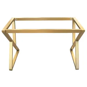 Milieu moderne industriel métal acier Table support jambes support pied or bricolage meubles jambes bureau Table à manger cadre