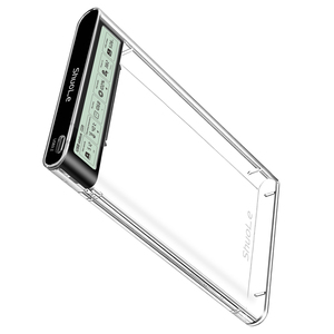SHUOLE tipo trasparente C SSD custodia custodia per <span class=keywords><strong>Hard</strong></span> <span class=keywords><strong>Disk</strong></span> adattatore tipo C SATA 2.5 pollici custodia HDD scatola del disco rigido con Display LCD - Product Image 5