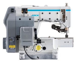 Machine à coudre industrielle JACK <span class=keywords><strong>K7</strong></span> ultra-rapide à interlock, entraînée par un moteur pas à pas, sans plis, trois aiguilles, cinq fils - Product Image 4