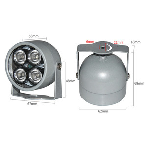 ไฟ LED 4 ดวง ชุดอุปกรณ์ติดตั้งไฟอินฟราเรด ไฟ LED อินฟราเรดเสริม - Product Image 6