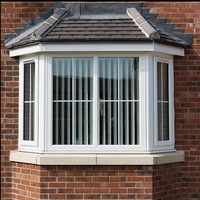 Fenêtre en baie fixe en PU, fabrication sur mesure, fournisseur, résistante au vent, imperméable, ignifuge, anti-moustiques et anti-ouragan, pour maisons et bureaux