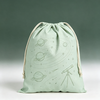 Pochette à cordon personnalisée en toile vierge motif dessin animé pour femme, sac de rangement réutilisable anti-poussière pour baskets, bottes, chaussures et organisation de voyage