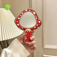 Miroir de maquillage portable en acrylique incassable, léger, en forme d'ovale, style Art Déco, motif dessin animé, vente en gros d'usine, facile à transporter