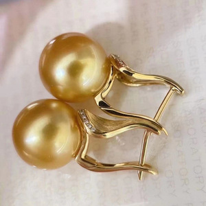 Accesorios de Joyería de Plata S925 para DIY, Bandeja Vacía con Cuentas Redondas de 9-11 mm y Broche de Oreja de 12 mm, Diseño Simple con Perla Chapada 21030 - Product Image 3