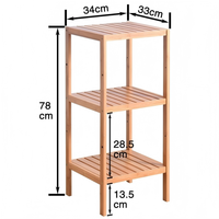 Étagère à fleurs multi-niveaux en bambou, non pliable, pour salon, intérieur/extérieur