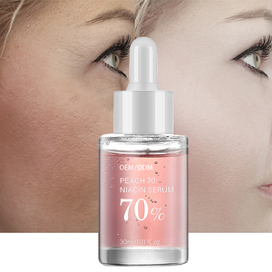 OEM Pêche 70% Niacinamide Sérum 30ml Blanchiment Visage Essence Solution Beauté Brillance Peau Terne Améliorer La Peau Sérum Visage - Product Image 6