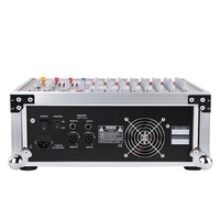 Système audio portable 8 canaux avec amplificateur de puissance, Bluetooth, USB, radio FM et karaoké pour KTV, réunions et églises