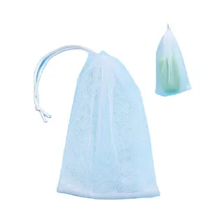 Tragbare hängende Nylons eife Mesh-Tasche Net Foam Net Mesh Soap Saver Pouch zum Schäumen Reinigungs bades eife